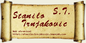 Stanilo Trnjaković vizit kartica
